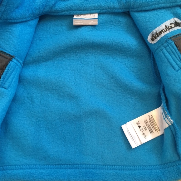 Blue Columbia Boys Fleece Jacket, 6 Months - Picture 3 of 3